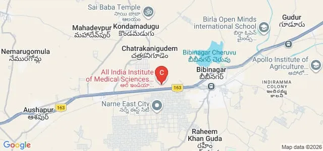 All India Institute of Medical Sciences Bibinagar Map