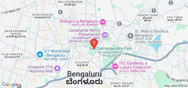 Maharani Cluster University, Bengaluru Map