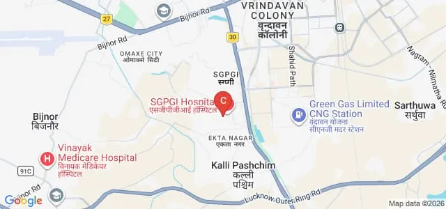 Sanjay Gandhi Postgraduate Institute of Medical Sciences, Lucknow Map