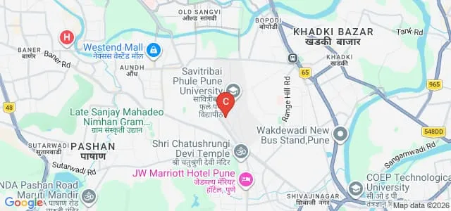 Savitribai Phule Pune University, Pune Map