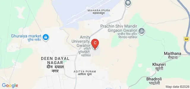 Amity University, Gwalior Map