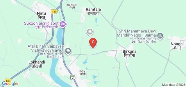 Pt Sundarlal Sharma Open University, Bilaspur Map