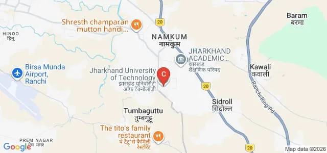 Jharkhand University of Technology, Ranchi Map