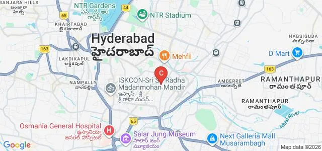 Aurora Higher Education and Research Academy, Uppal Map