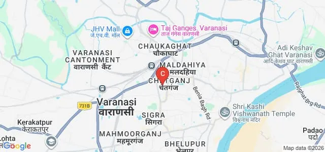 Mahatma Gandhi Kashi Vidyapith, Varanasi Map