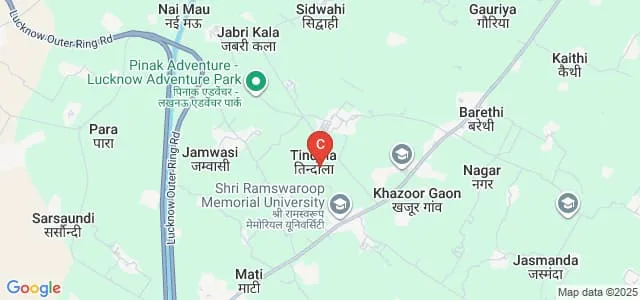 Shri Ramswaroop Memorial University, Barabanki Map