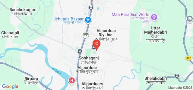 Alipurduar University, Alipurduar Map