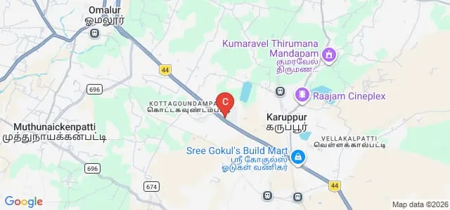 Periyar University, Salem Map