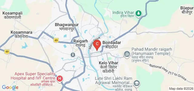 Shaheed Nandkumar Patel Vishwavidyalaya, Raigarh Map