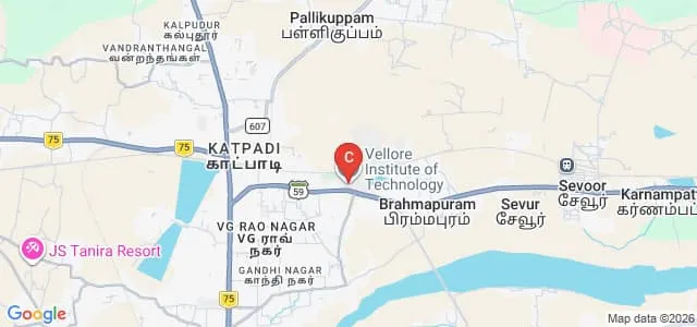 Vellore Institute of Technology, Vellore Map