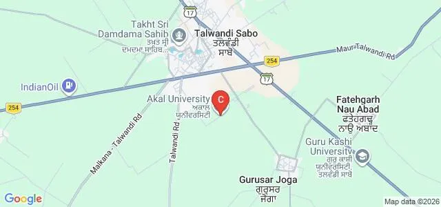 Akal University, Bathinda Map