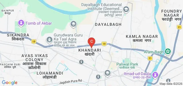 Dr BR Ambedkar University, Agra Map