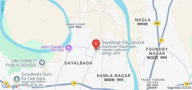 Dayalbagh Educational Institute, Agra Map