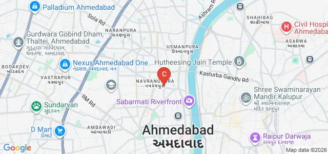 CEPT University, Ahmedabad Map