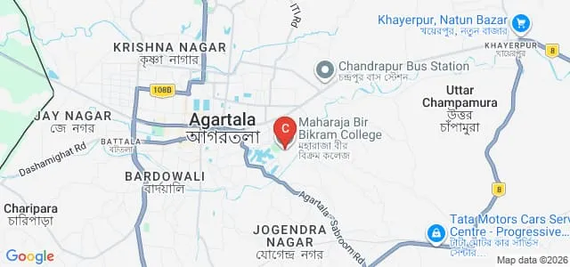 Maharaja Bir Bikram University, Agartala Map