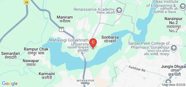 Mahayogi Gorakhnath University, Gorakhpur Map