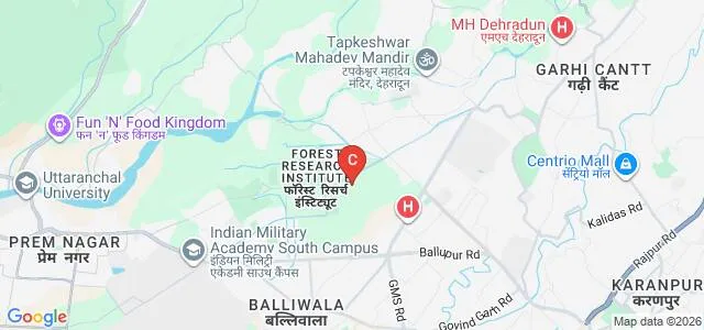 Forest Research Institute, Dehradun Map