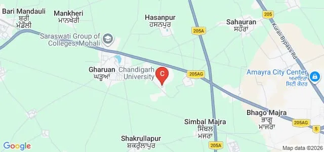 Chandigarh University, Chandigarh Map