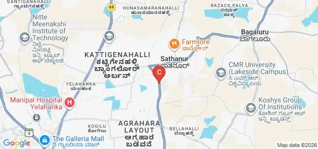 REVA University, Bangalore Map