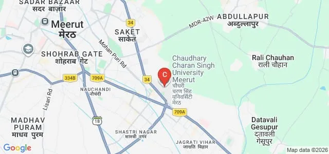 Chaudhary Charan Singh University, Meerut Map