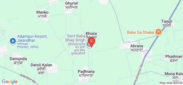 Sant Baba Bhag Singh University, Jalandhar Map