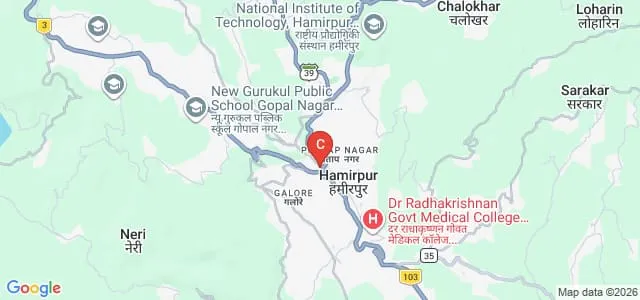 Himachal Pradesh Technical University, Hamirpur Map