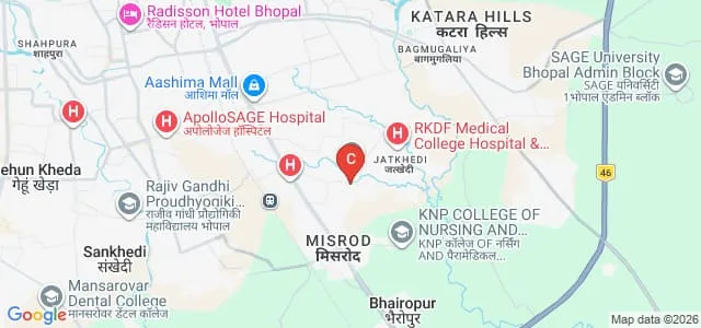 Bhabha University, Bhopal Map