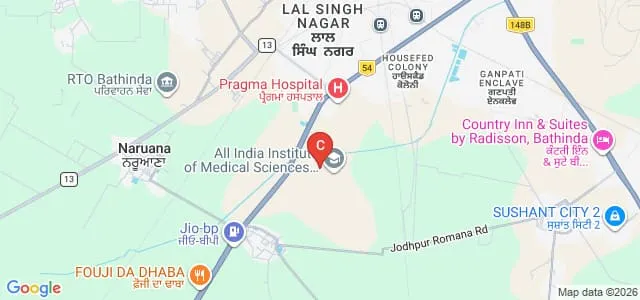 All India Institute of Medical Sciences Bathinda Map