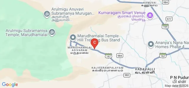 Bharathiar University, Coimbatore Map