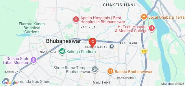 Rama Devi Women's University, Bhubaneswar Map