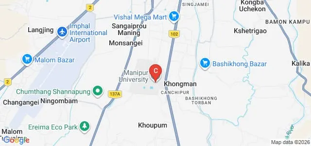 Manipur University, Imphal Map