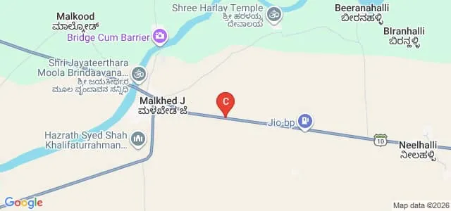 Gulbarga University, Gulbarga Map