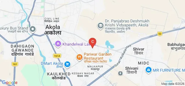 Post Graduate Institute of Veterinary and Animal Sciences, Akola Map
