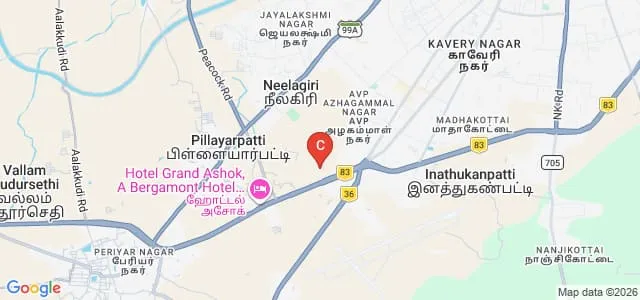Tamil University, Thanjavur Map