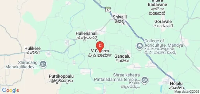 University of Agricultural Sciences, Mandya Map