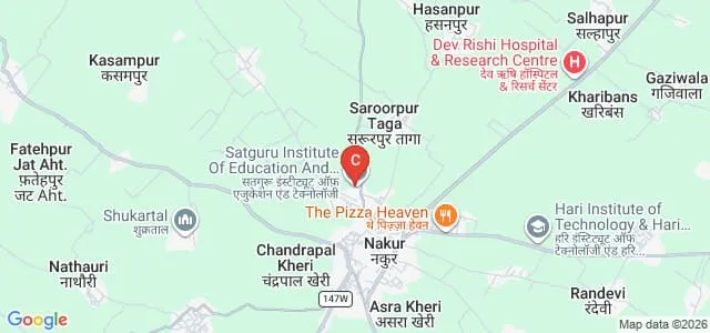 Satguru Institute of Education and Technology, Saharanpur Map