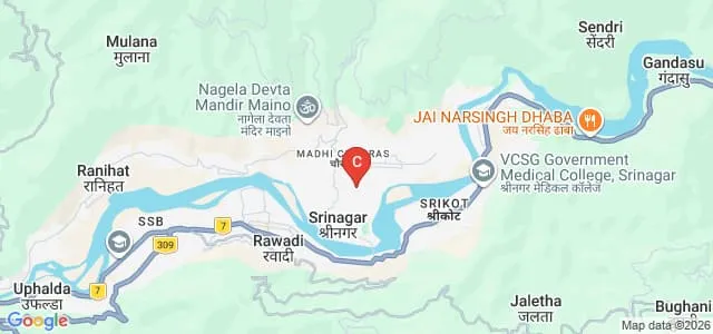 Hemvati Nandan Bahuguna Garhwal University, Pauri Garhwal Map