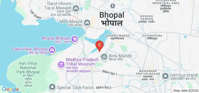 Atal Bihari Vajpayee Hindi Vishwavidyalaya, Bhopal Map
