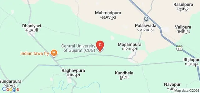 Central University of Gujarat, Gandhinagar Map