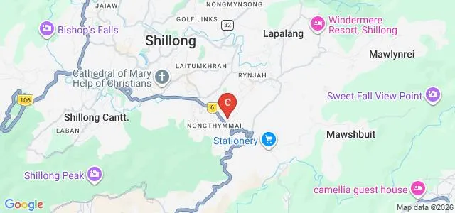 National Law University, Meghalaya Map