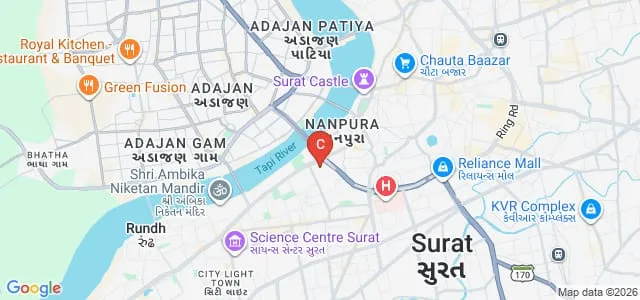 Vanita Vishram Womens University, Surat Map