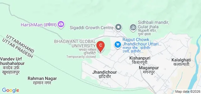 Bhagwant Global University, Kotdwar Map