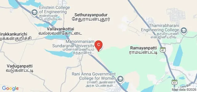 Manonmaniam Sundaranar University, Tirunelveli Map