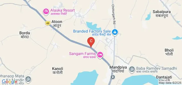 Sangam University, Bhilwara Map