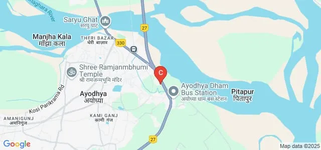 Maharishi Mahesh Yogi Ramayan University, Ayodhya Map