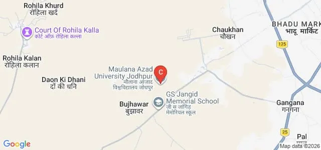 Maulana Azad University, Jodhpur Map