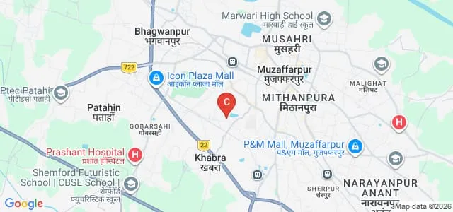 Babasaheb Bhimrao Ambedkar Bihar University, Muzaffarpur Map