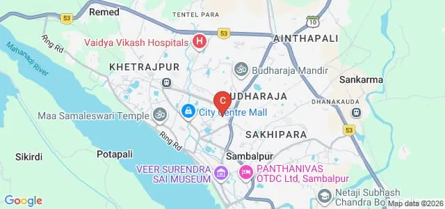 Odisha State Open University, Sambalpur Map