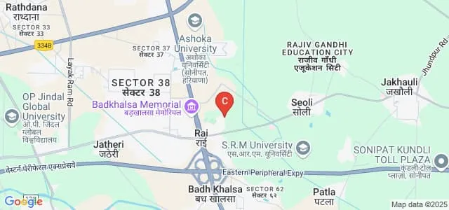 Sports University of Haryana, Rai, Sonipat Map