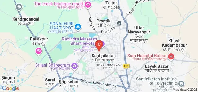 Visva Bharati Santiniketan Map